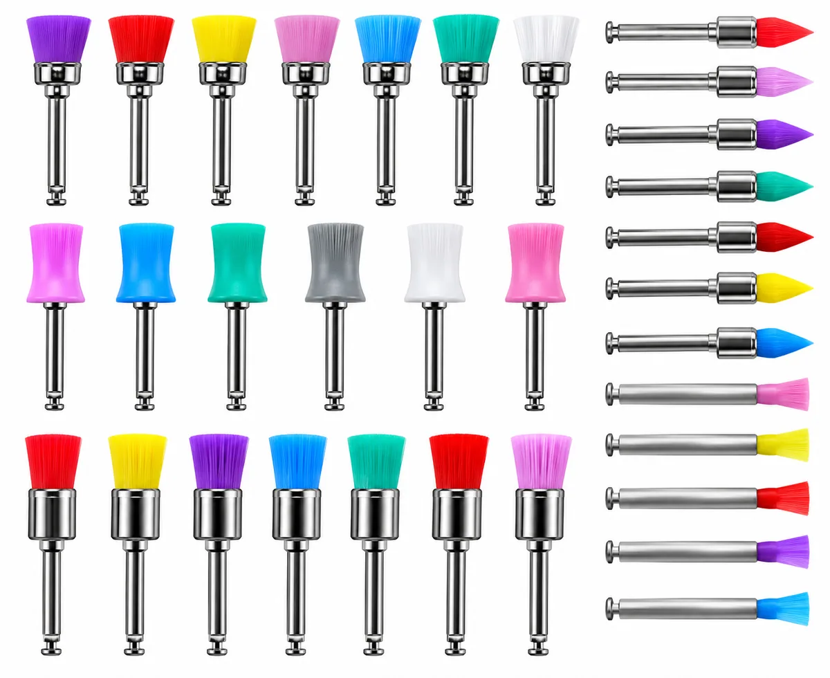 Latch-Type Dental Prophy Polishing Brushes & Cups Assortment (RA)