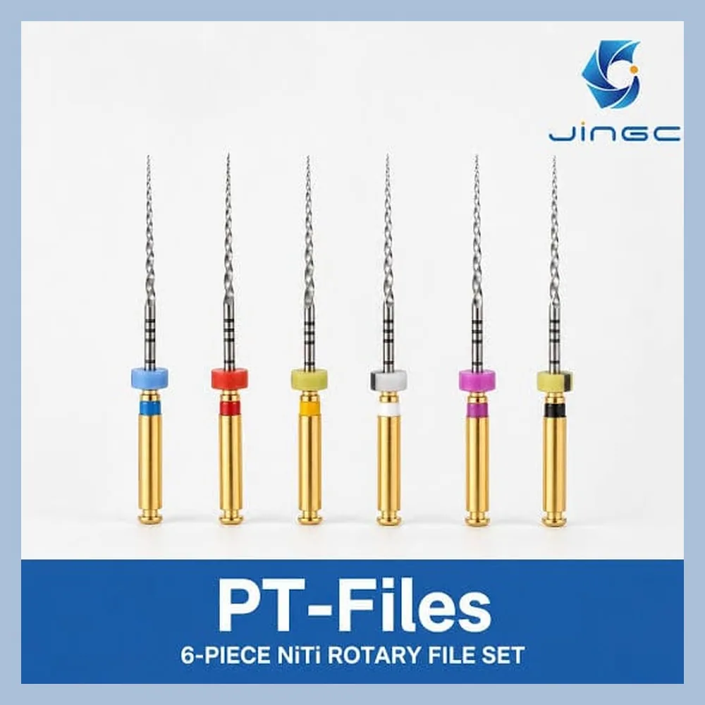 PT-Files 6-Piece NiTi Rotary Endodontic Shaping File Set (Gold Heat Treated) View 2