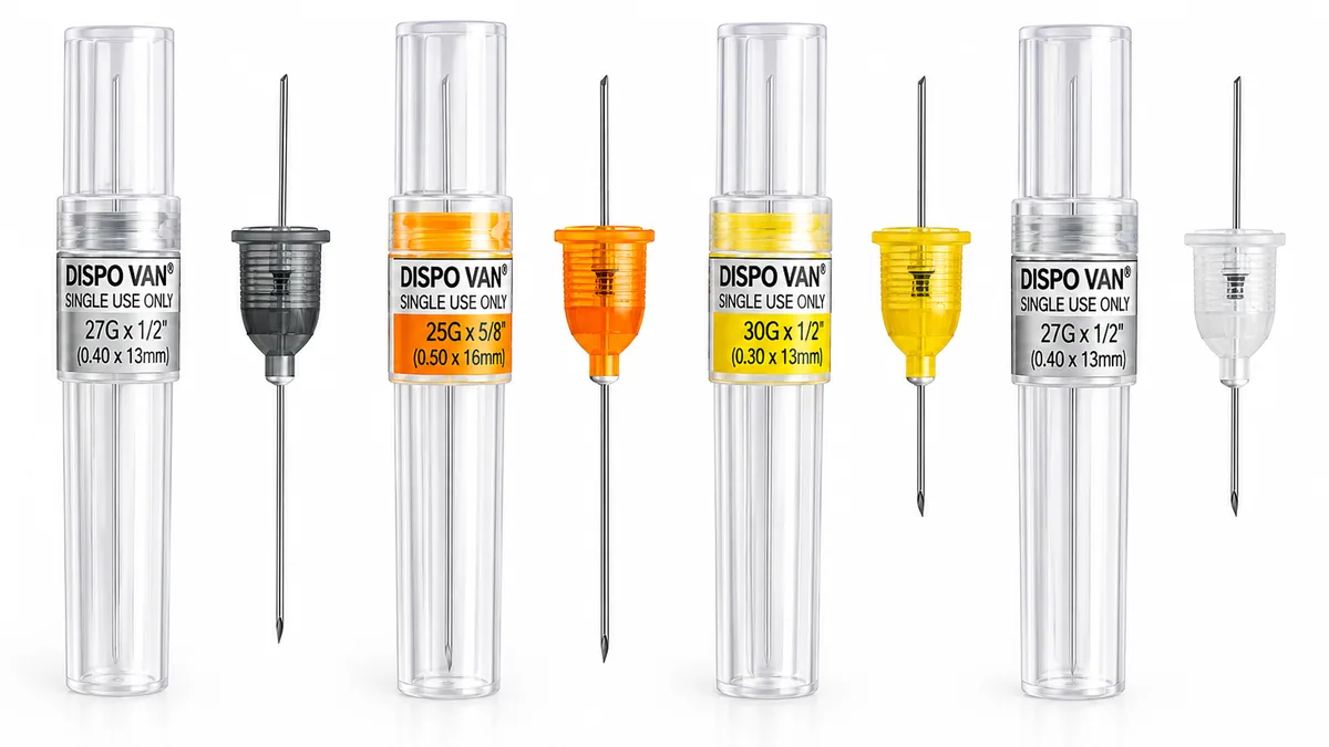 Disposable Dental Cartridge Needles Assorted Gauge & Lengths (Dispo Van)
