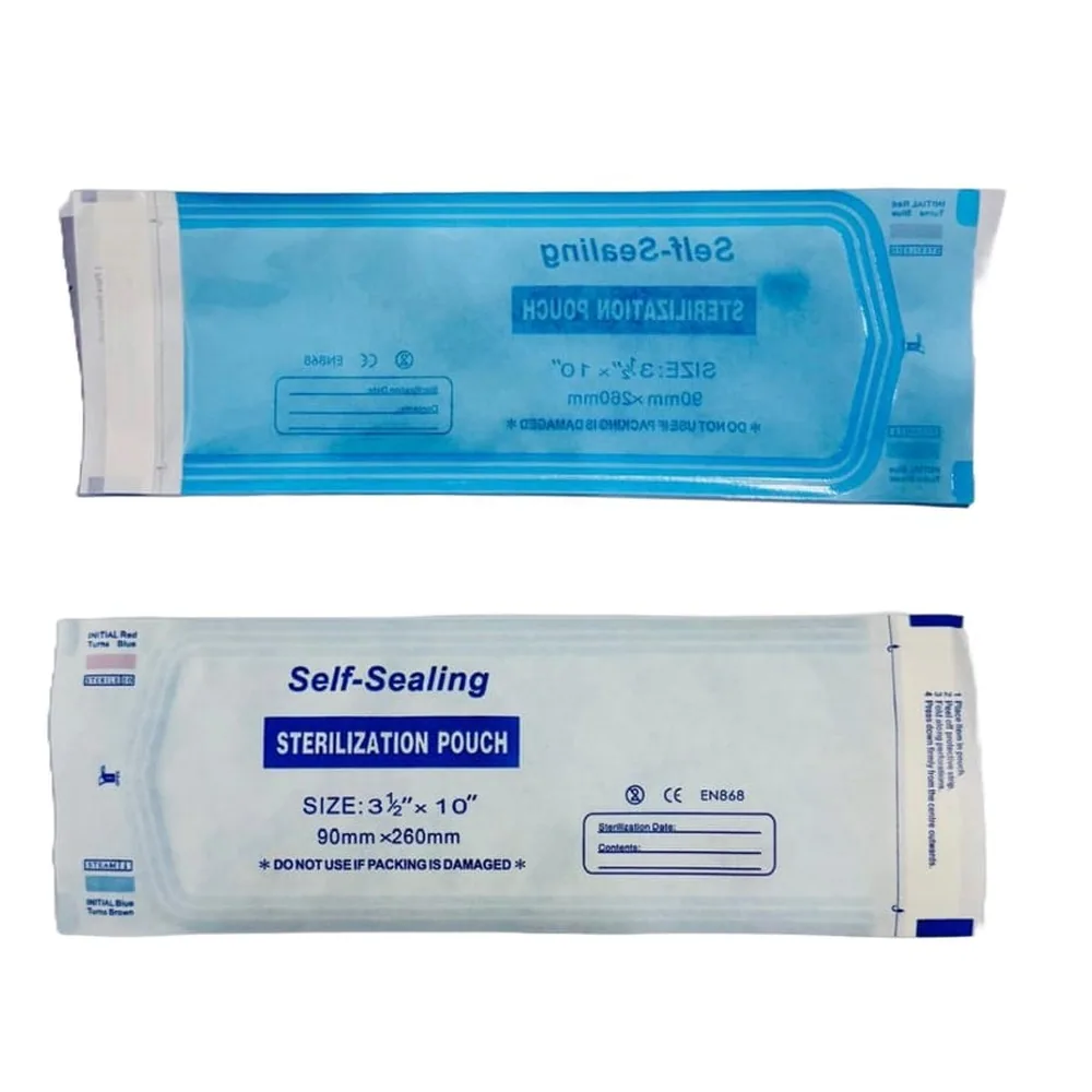 Self-Sealing Sterilization Pouches 90mm x 260mm / 3.5" x 10" (CE & EN868) View 2