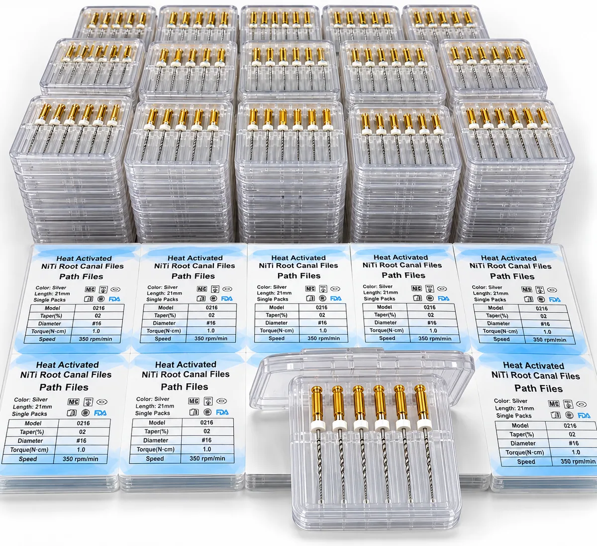 Heat-Activated NiTi Root Canal Glide Path Files (Blister Pack Assorted)