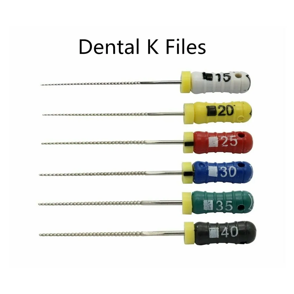 Stainless Steel Dental Endodontic K-Files (ISO Assorted #15–#40) View 2