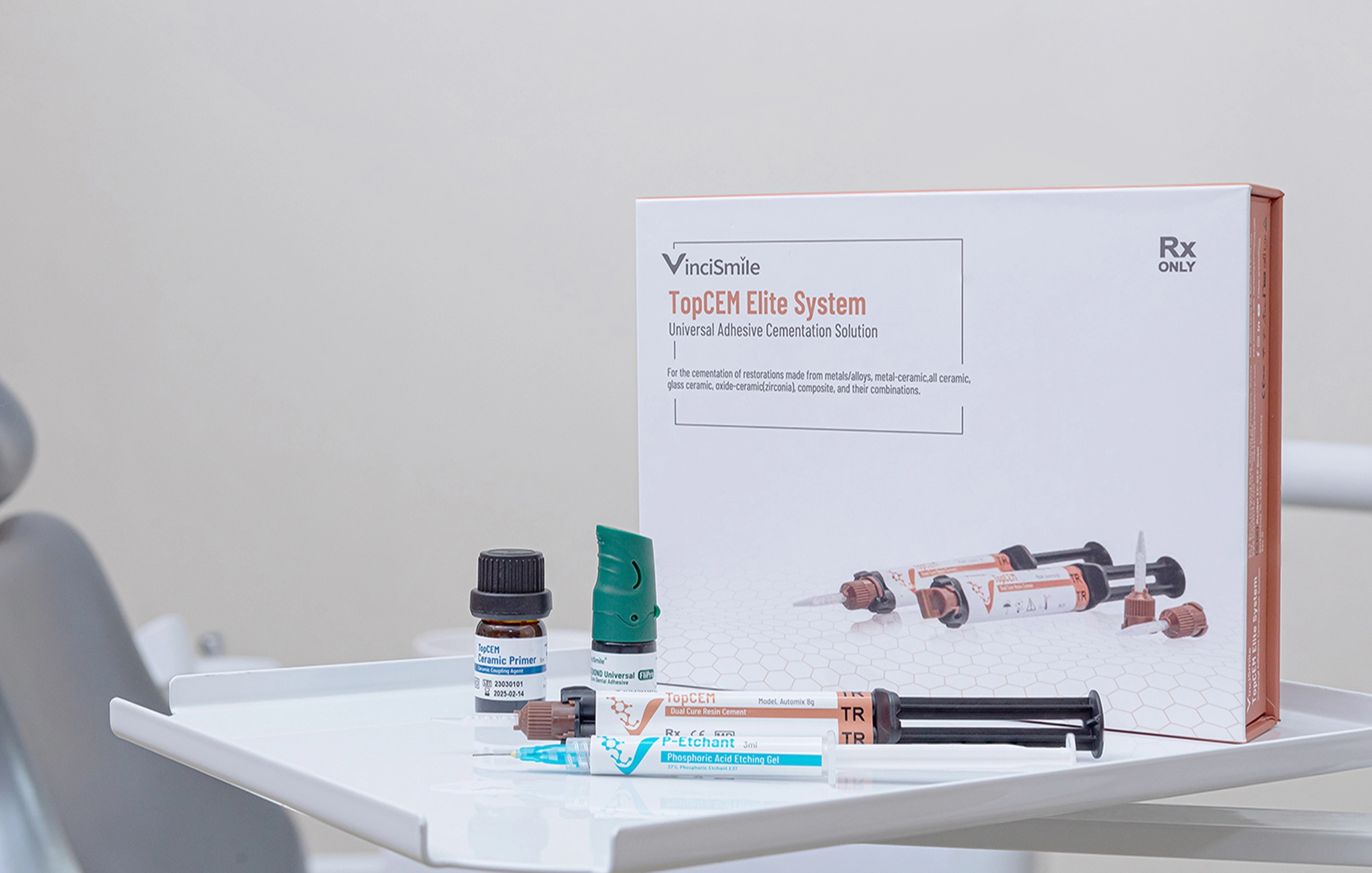 TopCEM Elite System – Universal Adhesive Cementation Solution Kit - Official HUGE Dental Packaging